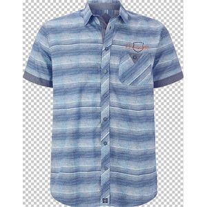 Jan Vanderstorm - MERTRICH - Overhemd - Blauw - Korte Mouwen