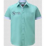 Jan Vanderstorm Overhemd Korte mouw lichtblauw