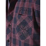 Jan Vanderstorm heren shirt met korte mouwen Teoper, donkerblauw, L