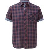 Jan Vanderstorm heren shirt met korte mouwen Teoper, donkerblauw, L