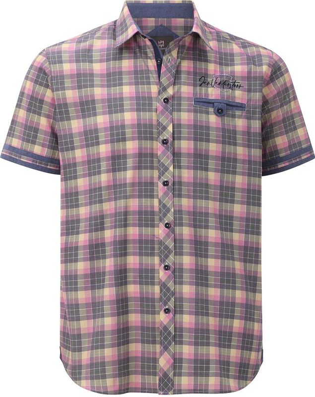 Jan Vanderstorm - KJORKSE - Overhemd - Fuchsia - Korte Mouwen