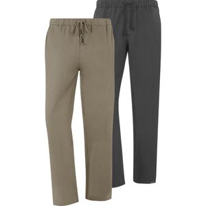 Broek, set van 2 KJARTUR zwart kaki