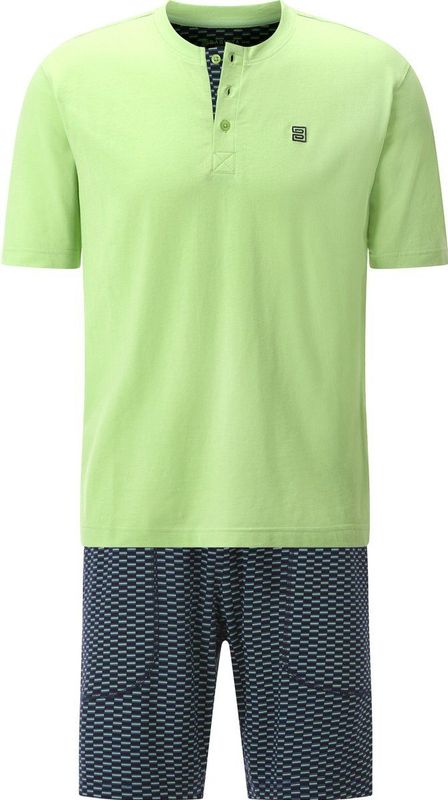 KALDON - Korte Pyjama - Lichtgroen - T-shirt met Korte Mouwen
