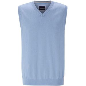Laksen Sussex, merino herentrui met V-hals, olive