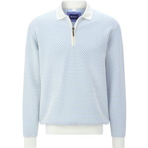 TALMAR - Sweatshirt - Lichtblauw - Honingraatstructuur - Kraag met Ritssluiting