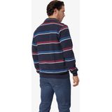 ULRAN - Sweatshirt - Gestreept - Kraag met Rits - Borduursel