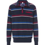 ULRAN - Sweatshirt - Gestreept - Kraag met Rits - Borduursel