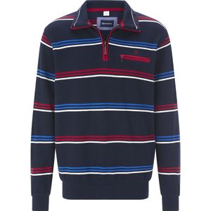 ULRAN - Sweatshirt - Gestreept - Kraag met Rits - Borduursel