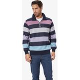 NARLON - Sweatshirt - Gestreept - Ritskraag - Praktische Ritszak