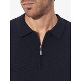 VARDUN - Poloshirt - Donkerblauw - Katoen - Geraffineerd Ontwerp