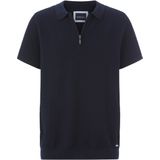 VARDUN - Poloshirt - Donkerblauw - Katoen - Geraffineerd Ontwerp