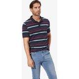 Poloshirt NARLAN donkerblauw gestreept