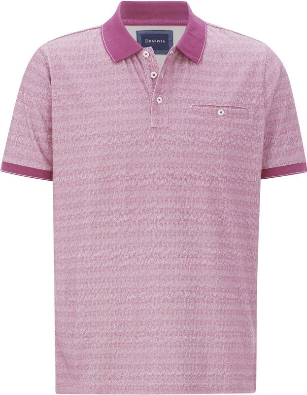Poloshirt ORDOR fuchsia patroon