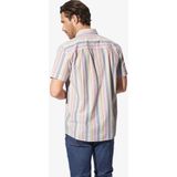 Overhemd - Rood Gestreept - ELVARIN - Korte Mouwen