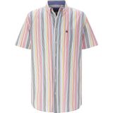 Overhemd - Rood Gestreept - ELVARIN - Korte Mouwen