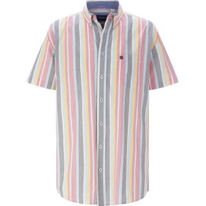 Overhemd - Rood Gestreept - ELVARIN - Korte Mouwen