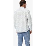 THALOR - Overhemd - Blauw - Katoen - Gestileerd Patroon