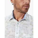 THALOR - Overhemd - Blauw - Katoen - Gestileerd Patroon