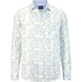 THALOR - Overhemd - Blauw - Katoen - Gestileerd Patroon