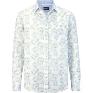 THALOR - Overhemd - Blauw - Katoen - Gestileerd Patroon