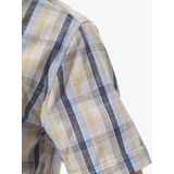 Overhemd - Geel - NAVOR - Korte Mouwen - Geruit