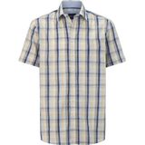 Overhemd - Geel - NAVOR - Korte Mouwen - Geruit