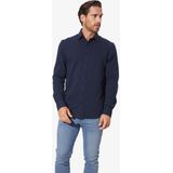 BRANAR - Overhemd - Donkerblauw - Piquéstof - Lange Mouwen