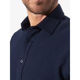 BRANAR - Overhemd - Donkerblauw - Piquéstof - Lange Mouwen