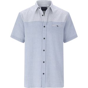 JUVINO - Overhemd - Lichtblauw - Korte Mouwen - Patroon