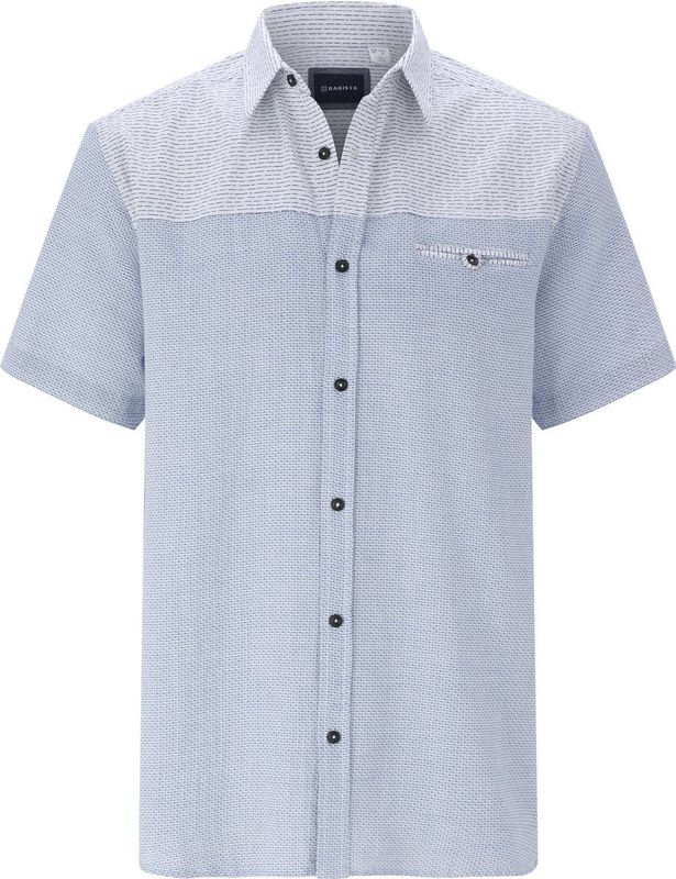 JUVINO - Overhemd - Lichtblauw - Korte Mouwen - Patroon