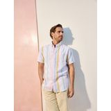 OSWALDO - Overhemd - Korte Mouwen - Streepdessin - Lichtgewicht - Met Zak
