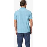 KARELO - Poloshirt - Petrol - Patroon - Ademend - Ritssluiting Kraag