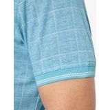 KARELO - Poloshirt - Petrol - Patroon - Ademend - Ritssluiting Kraag