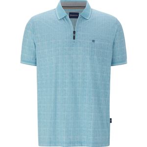 KARELO - Poloshirt - Petrol - Patroon - Ademend - Ritssluiting Kraag