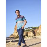 Poloshirt - Blauw - ULRICO - Met Kraag en Knoopsluiting