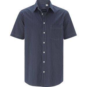 Overhemd met korte mouwen NAPOLEO blauw gestreept
