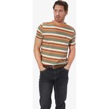 T-shirt KALVINO - Olijf - Gestreept