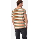 T-shirt KALVINO - Olijf - Gestreept