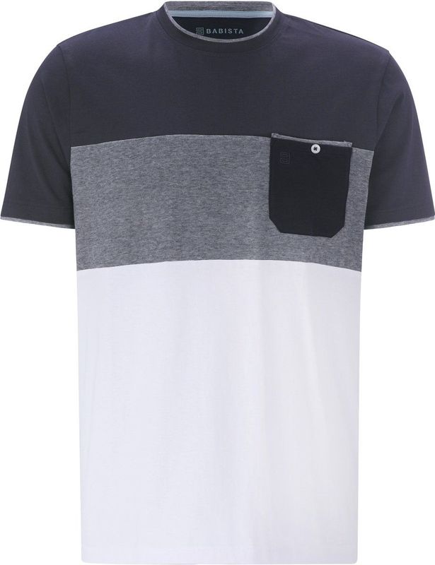 HAIMON - T-shirt - Wit Blauw