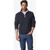 MODORO - Sweatshirt - Blauw - Katoen - Opstaande Kraag
