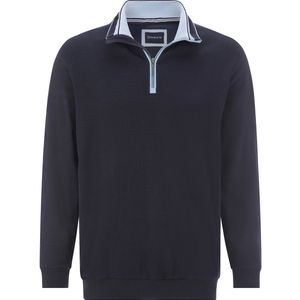 MODORO - Sweatshirt - Blauw - Katoen - Opstaande Kraag