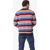 TIMOTEO - Trui - Donkerblauw - Gebreid - Streepdessin