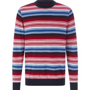 TIMOTEO - Trui - Donkerblauw - Gebreid - Streepdessin