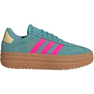 adidas - VL Court Bold - Sneakers - Blauw/Fuchsia - Suède