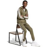 adidas Hombre SPORTSWEAR BASIC 3 STRIPES TRICOT TRACKSUIT, olive strata/white, XS
