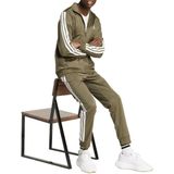 adidas Hombre SPORTSWEAR BASIC 3 STRIPES TRICOT TRACKSUIT, olive strata/white, XS
