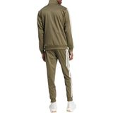 adidas Hombre SPORTSWEAR BASIC 3 STRIPES TRICOT TRACKSUIT, olive strata/white, XS