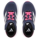 SNEAKER - Shadow Navy/Silver Metallic/Lucid Pink - Klittenbandsluiting - Rubber