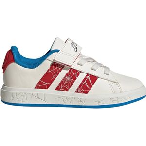 adidas uniseks-kind ADIDAS MARVEL SPIDER-MAN GRAND COURT SHOES KIDS, Cloud White/Pure Ruby/Bright Blue, 29 EU