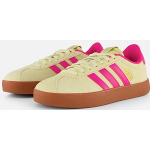Adidas - VL Court 3.0 - Sneakers - Geel / Roze - Leer / Textiel
